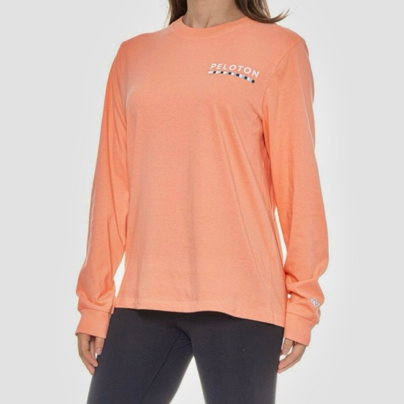 NWT Peloton Pink/Orange Classic Long Sleeve Top Size S - Picture 2 of 8